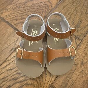Sunsan Brown Leather Kids Sandals